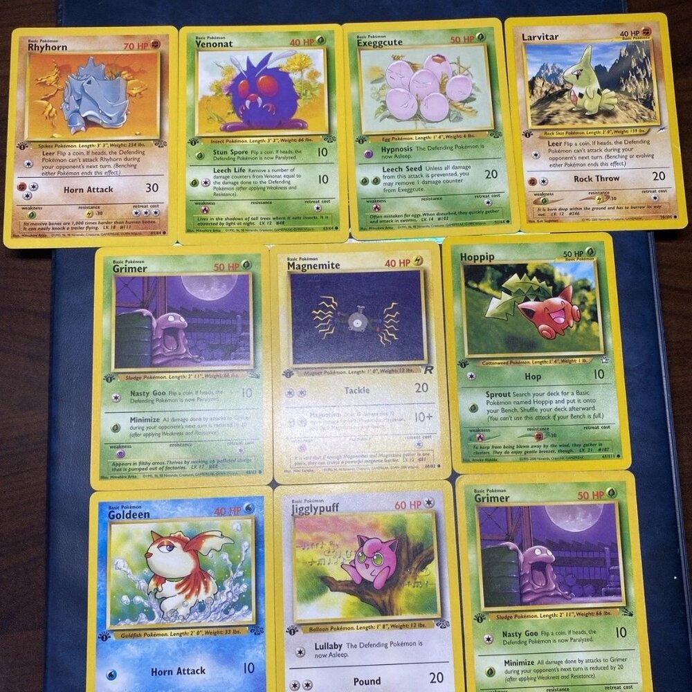 Pokémon 1st Edition Basic Lot – Larvitar Rocket Magnemite (WotC)